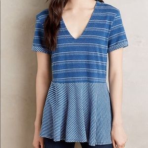 Anthropologie Lauren K Navin Peplum Top XL